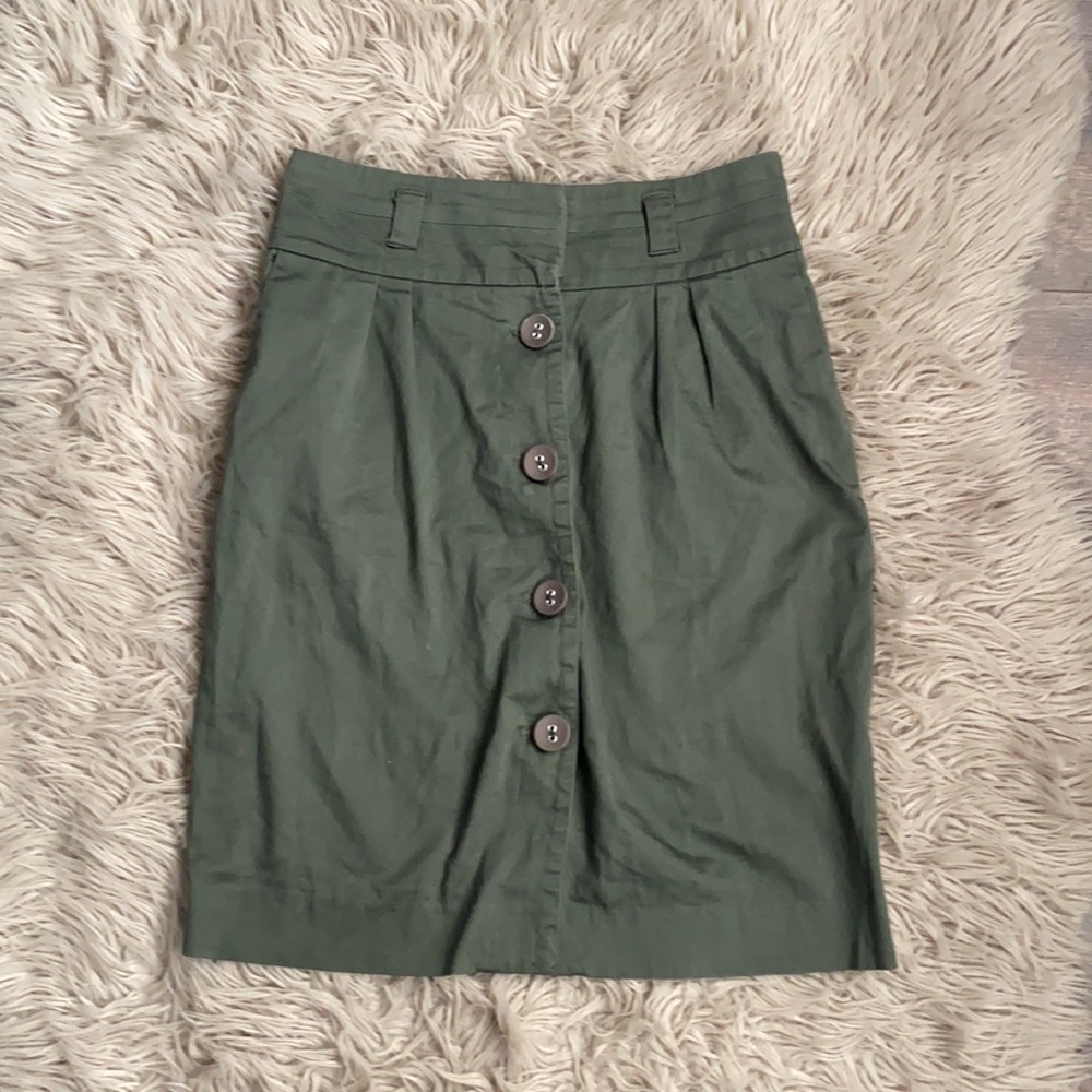Chelsea + Theodore Olive Green Skirt